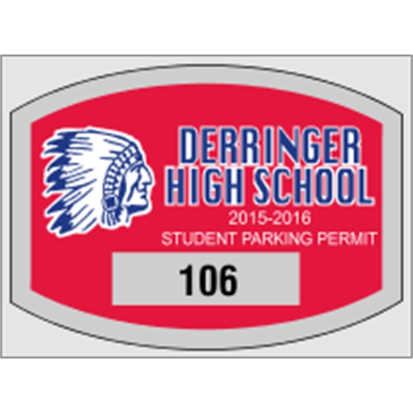 2.75" x 2" dome shaped parking permit made of clear polyester... from ASI 89910 Stouse, LLC