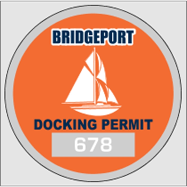 2.75" circle shaped parking permit made of clear polyester with face... from ASI 89910 Stouse, LLC
