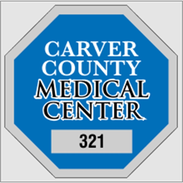 2 3/4" x 2 3/4" octagon shaped parking permit made of... from ASI 89910 Stouse, LLC