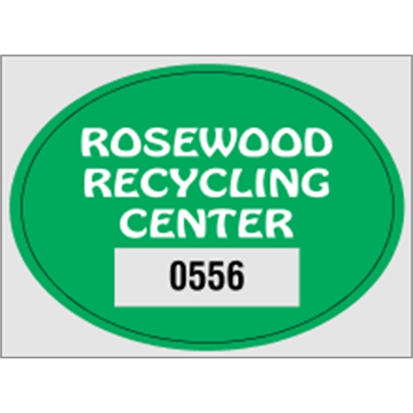 2 3/4" x 2" oval shaped parking permit made of clear... from ASI 89910 Stouse, LLC