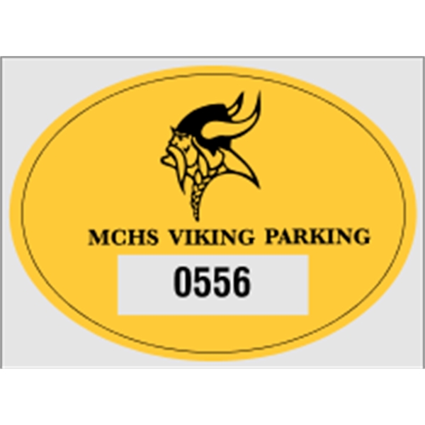2 3/4" x 2" oval shaped parking permit made of clear... from ASI 89910 Stouse, LLC