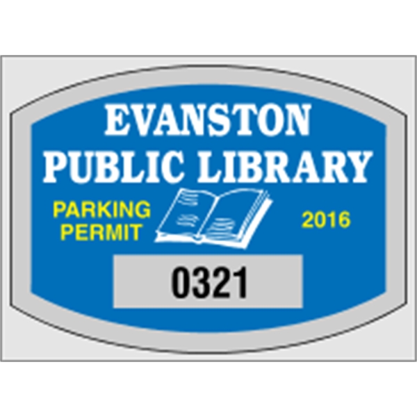 2 3/4" x 2" dome shaped parking permit made of clear... from ASI 89910 Stouse, LLC