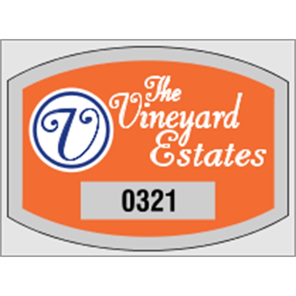 2 3/4" x 2" dome shaped parking permit made of clear... from ASI 89910 Stouse, LLC