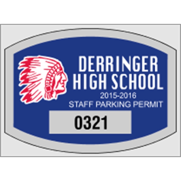 2 3/4" x 2" dome shaped parking permit made of clear... from ASI 89910 Stouse, LLC