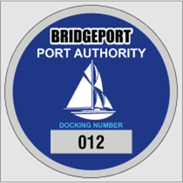 2.75" circle shaped parking permit made of clear static stick with... from ASI 89910 Stouse, LLC