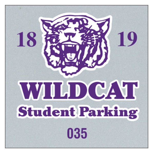 3" x 3" white reflective parking permit with face adhesive.... from ASI 89910 Stouse, LLC