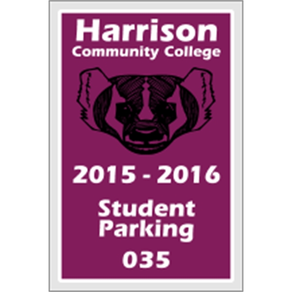 2" x 3" clear polyester parking permit with face adhesive.... from ASI 89910 Stouse, LLC