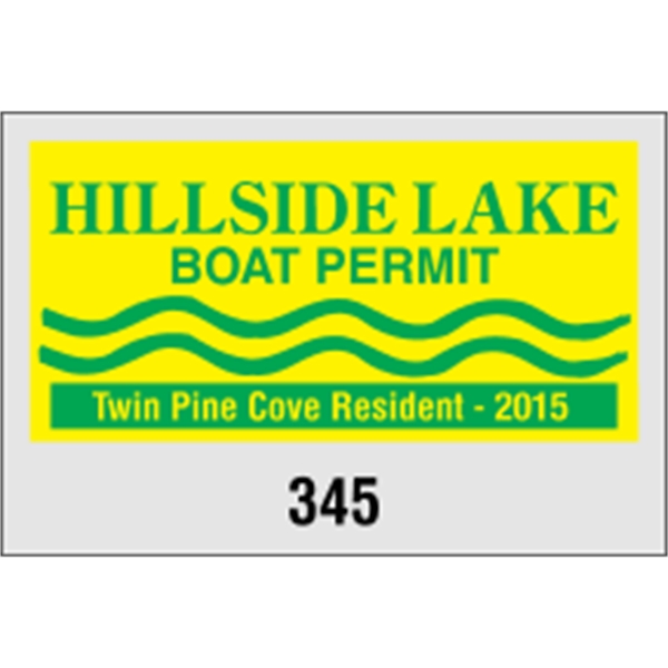 3" x 2" clear polyester parking permit with face adhesive.... from ASI 89910 Stouse, LLC