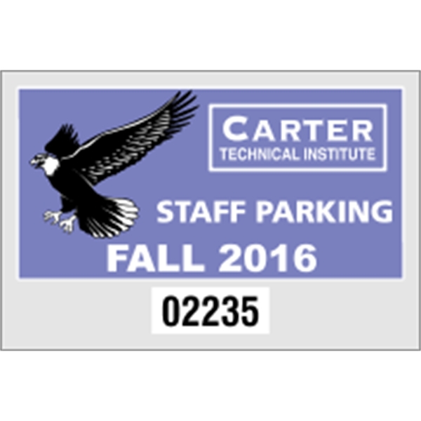 3" x 2" clear polyester parking permit with face adhesive.... from ASI 89910 Stouse, LLC