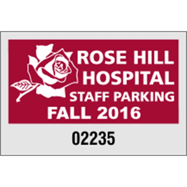 3" x 2" clear static stick decal with face application.... from ASI 89910 Stouse, LLC