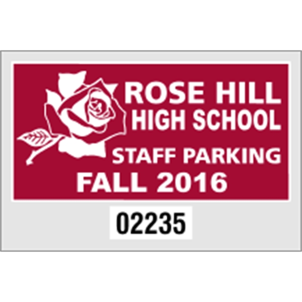 3" x 2" clear static stick decal with face application.... from ASI 89910 Stouse, LLC