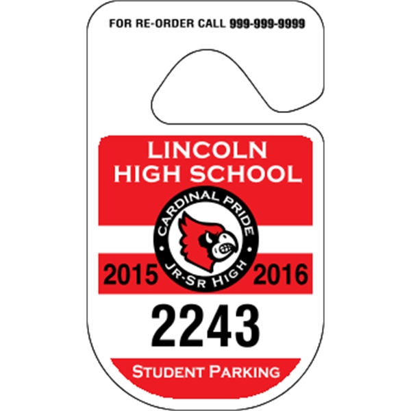 2.75" x 4.75" rounded hang tag made of .035" white polyethylene.... from ASI 89910 Stouse, LLC