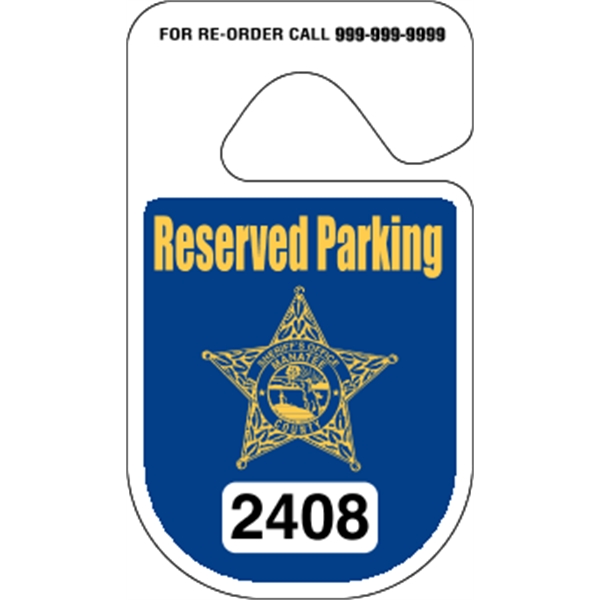 2.75" x 4.75" rounded hang tag made of .035" white polyethylene.... from ASI 89910 Stouse, LLC