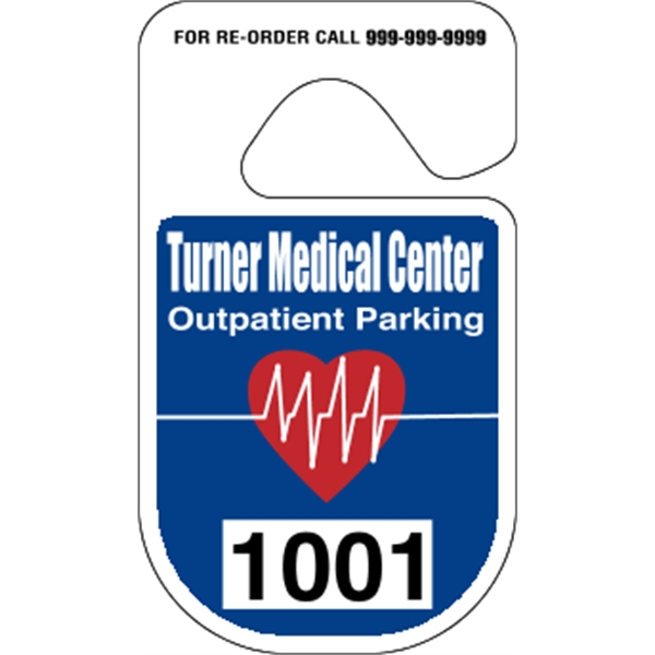 2.75" x 4.75" rounded hang tag made of .035" white polyethylene.... from ASI 89910 Stouse, LLC