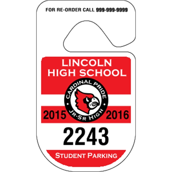 2.75" x 4.75" rounded hang tag made of .035" white polyethylene.... from ASI 89910 Stouse, LLC