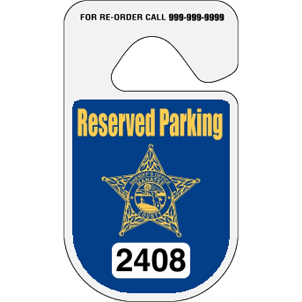 2.75" x 4.75" rounded hang tag made of .035" white polyethylene... from ASI 89910 Stouse, LLC