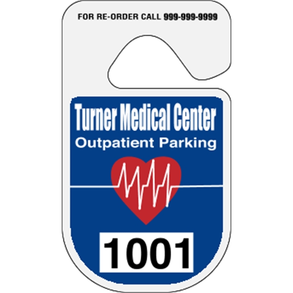 2.75" x 4.75" rounded hang tag made of .035" white polyethylene... from ASI 89910 Stouse, LLC