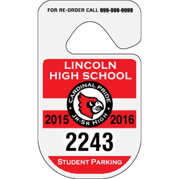 2.75" x 4.75" rounded hang tag made of .035" white polyethylene... from ASI 89910 Stouse, LLC