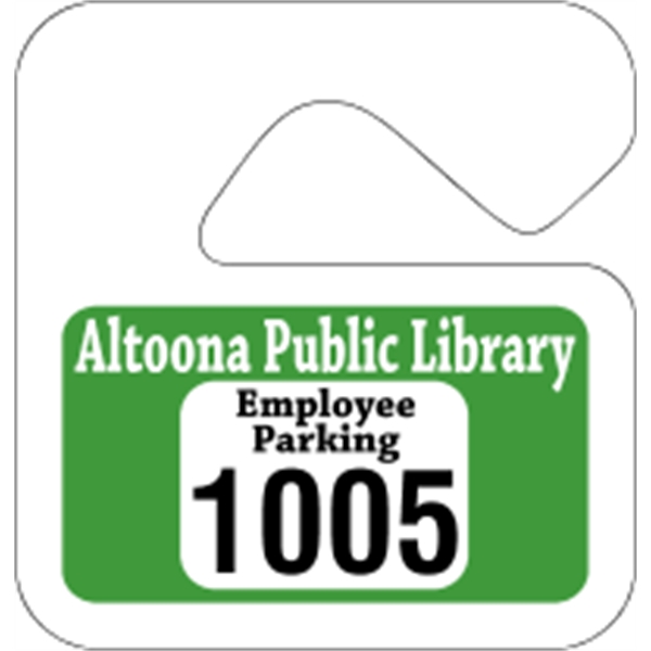 2.75" x 2.875" miniature hang tag made of .035" white polyethylene.... from ASI 89910 Stouse, LLC