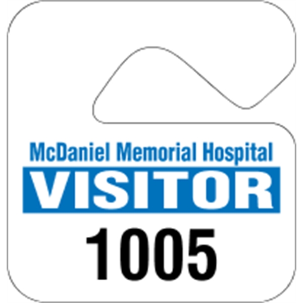 2.75" x 2.875" miniature hang tag made of .035" white polyethylene.... from ASI 89910 Stouse, LLC