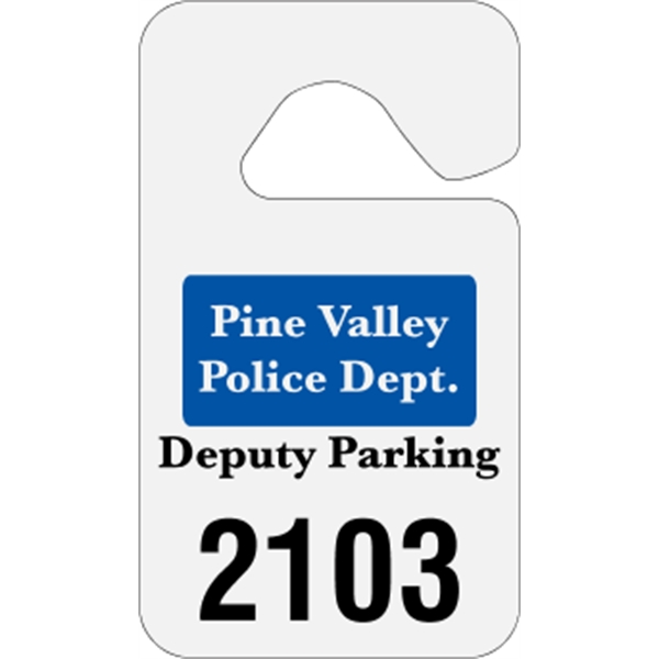 2.75" x 4.75" standard hang tag made of .035" white polyethylene... from ASI 89910 Stouse, LLC