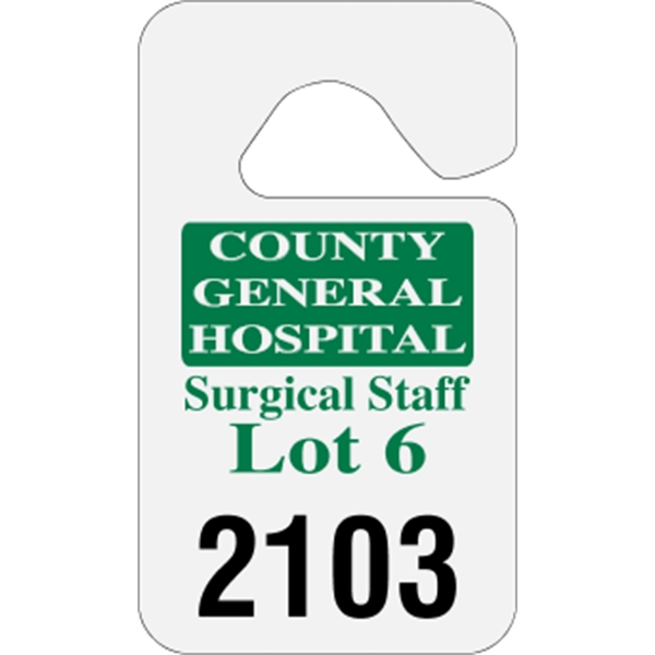 2.75" x 4.75" standard hang tag made of .035" white polyethylene... from ASI 89910 Stouse, LLC