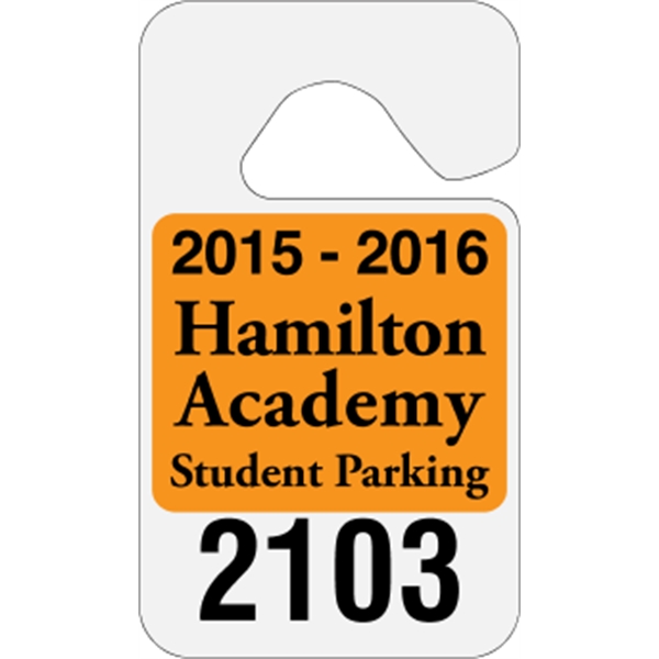 2.75" x 4.75" standard hang tag made of .035" white polyethylene... from ASI 89910 Stouse, LLC