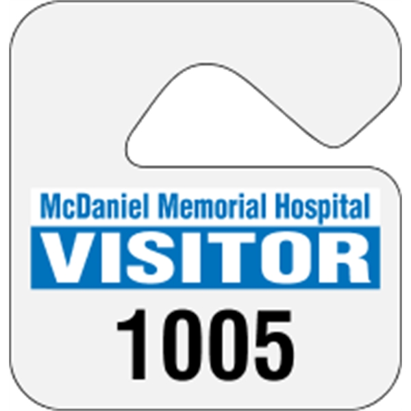 2.75" x 2.875" mini hang tag made of .035" white polyethylene... from ASI 89910 Stouse, LLC