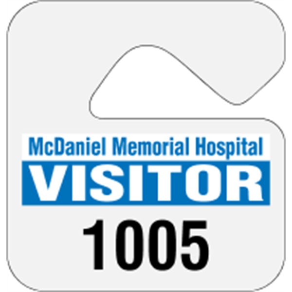 2.75" x 2.875" mini hang tag made of .035" white polyethylene... from ASI 89910 Stouse, LLC