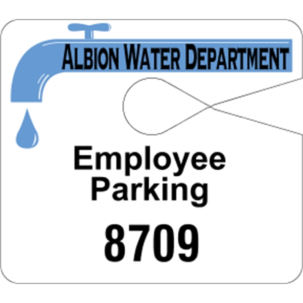 4" x 3.5" jumbo hang tag made of .015" white polyethylene.... from ASI 89910 Stouse, LLC