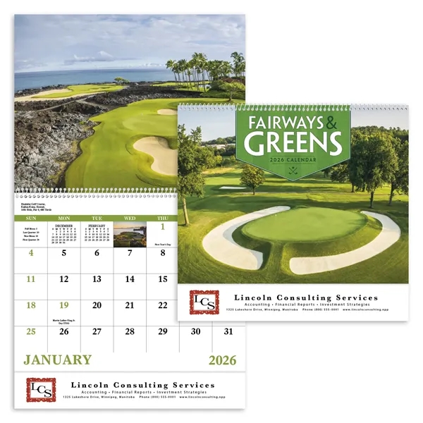 Fairways & Greens - Spiral... from ASI 40480 Koozie Group / Norwood Triumph Calendar