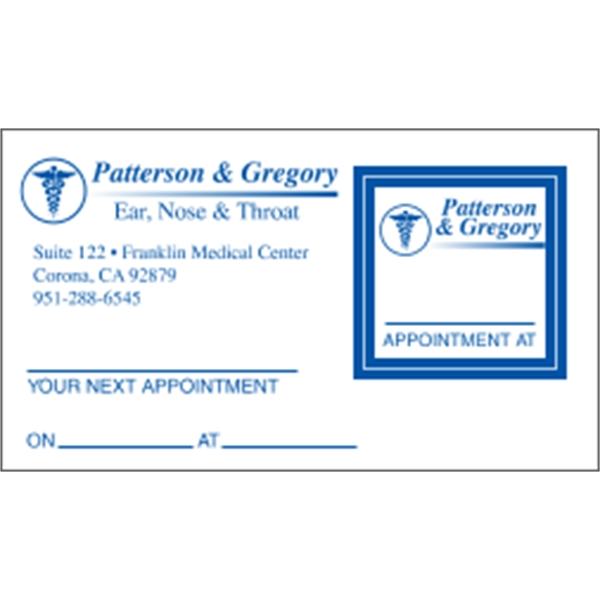 2" x 3.5" appointment business card made of white tag stock... from ASI 89910 Stouse, LLC