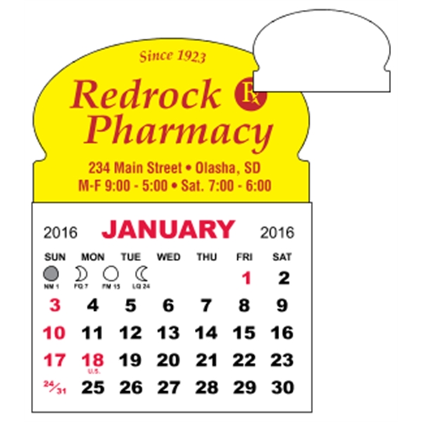 3" x 3.875" magnetic calendar pads with 12 page, 1 month... from ASI 89910 Stouse, LLC