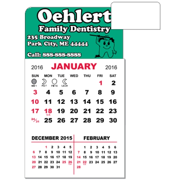 3" x 5.5" magnetic calendar pads with 12 page, 3 month... from ASI 89910 Stouse, LLC