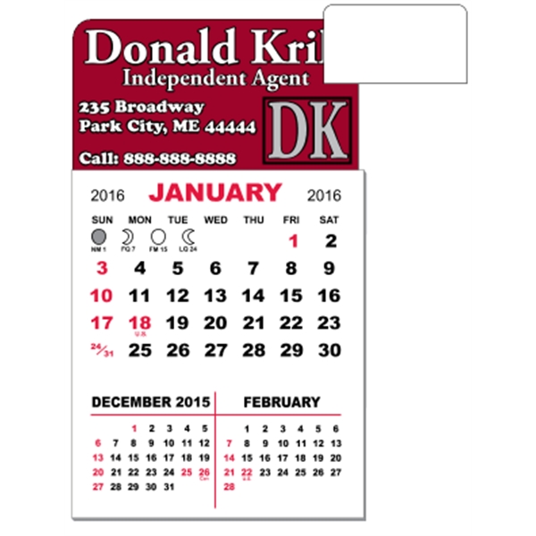 3" x 5.5" magnetic calendar pads with 12 page, 3 month... from ASI 89910 Stouse, LLC