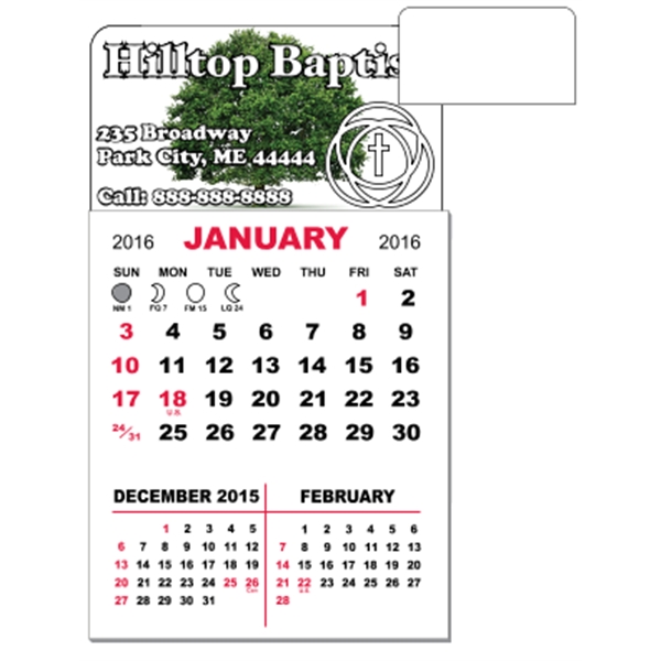 3" x 5.5" magnetic calendar pads with 12 page, 3 month... from ASI 89910 Stouse, LLC