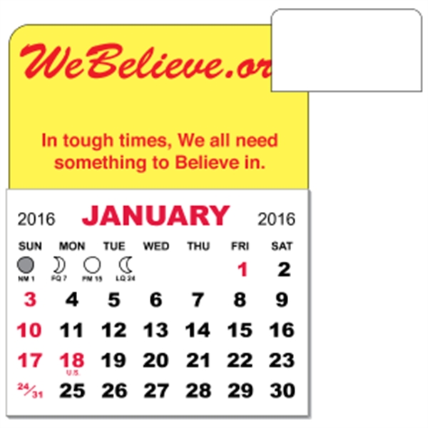 3" x 3.875" magnetic calendar pads with 12 page, 1 month... from ASI 89910 Stouse, LLC