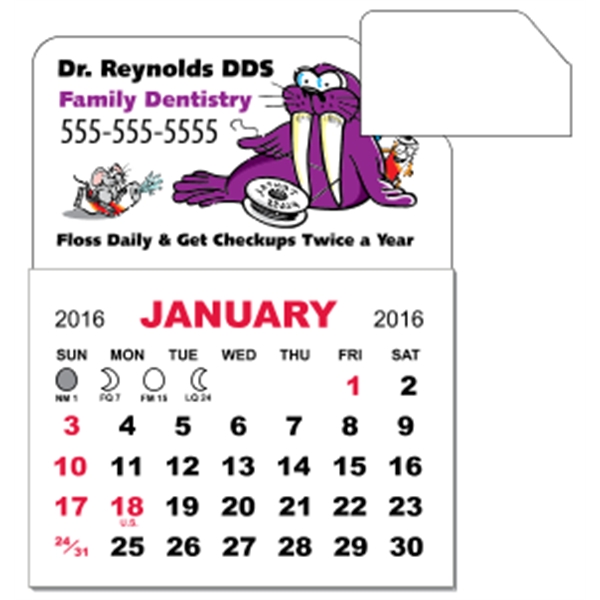 3" x 3.875" magnetic calendar pads with 12 page, 1 month... from ASI 89910 Stouse, LLC