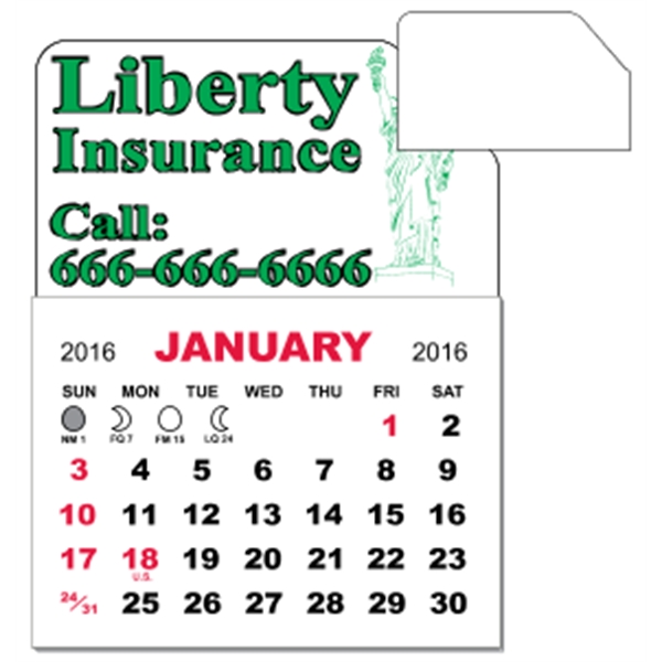 3" x 3.875" magnetic calendar pads with 12 page, 1 month... from ASI 89910 Stouse, LLC