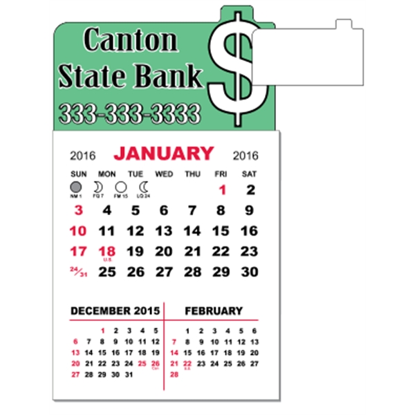 3" x 5.5" magnetic calendar pads with 12 page, 3 month... from ASI 89910 Stouse, LLC