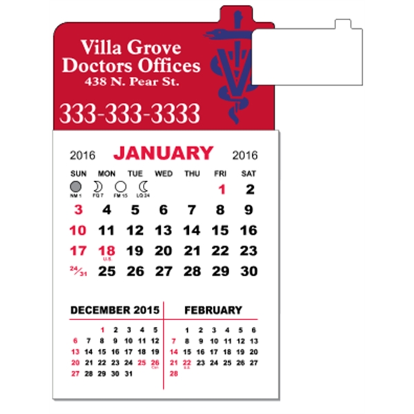 3" x 5.5" magnetic calendar pads with 12 page, 3 month... from ASI 89910 Stouse, LLC