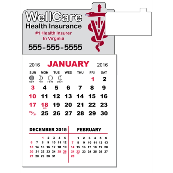 3" x 5.5" magnetic calendar pads with 12 page, 3 month... from ASI 89910 Stouse, LLC