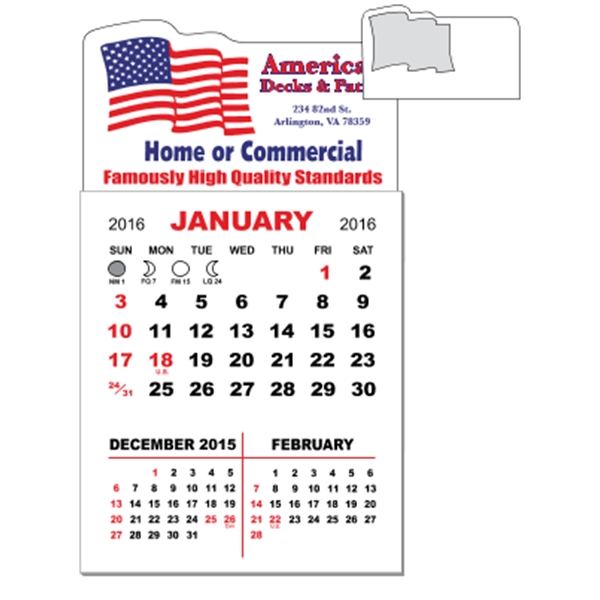 3" x 5.5" magnetic calendar pads with 12 page, 3 month... from ASI 89910 Stouse, LLC