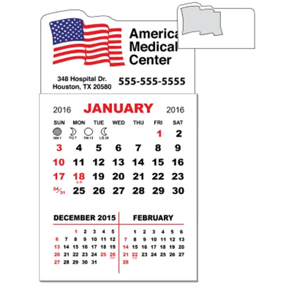 3" x 5.5" magnetic calendar pads with 12 page, 3 month... from ASI 89910 Stouse, LLC