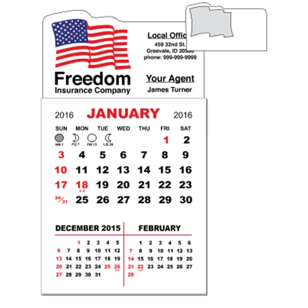 3" x 5.5" magnetic calendar pads with 12 page, 3 month... from ASI 89910 Stouse, LLC