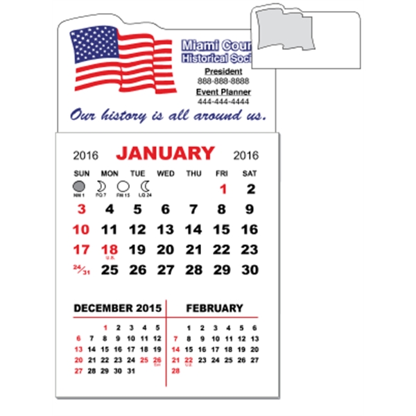 3" x 5.5" magnetic calendar pads with 12 page, 3 month... from ASI 89910 Stouse, LLC