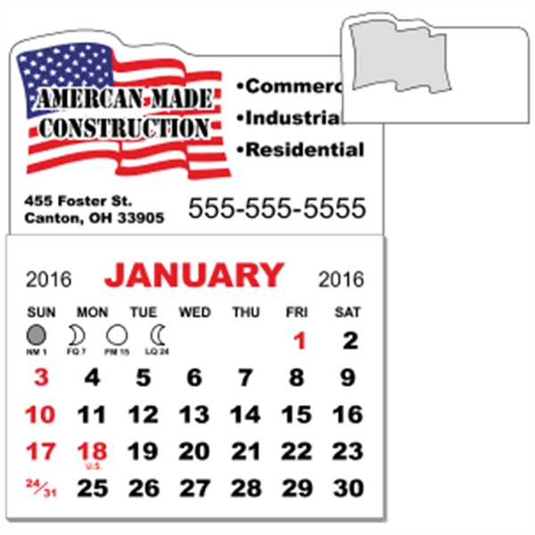 3" x 3.875" magnetic calendar pads with 12 page, 1 month... from ASI 89910 Stouse, LLC
