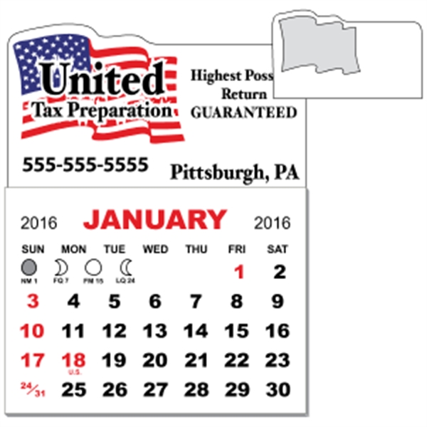 3" x 3.875" magnetic calendar pads with 12 page, 1 month... from ASI 89910 Stouse, LLC