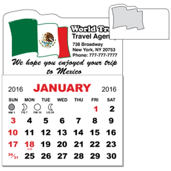 3" x 3.875" magnetic calendar pads with 12 page, 1 month... from ASI 89910 Stouse, LLC