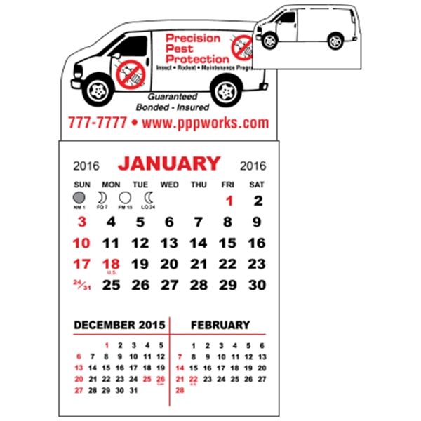 3" x 5.5" magnetic calendar pads with 12 page, 3 month... from ASI 89910 Stouse, LLC